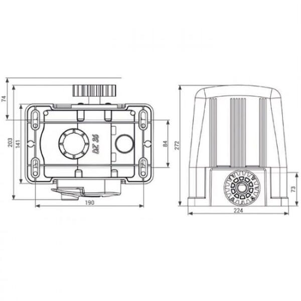 Kit Motor Portão Eletrônico Semi-Industrial 800kg Deslizante DZ4 SK Turbo Rossi - Imagem 5